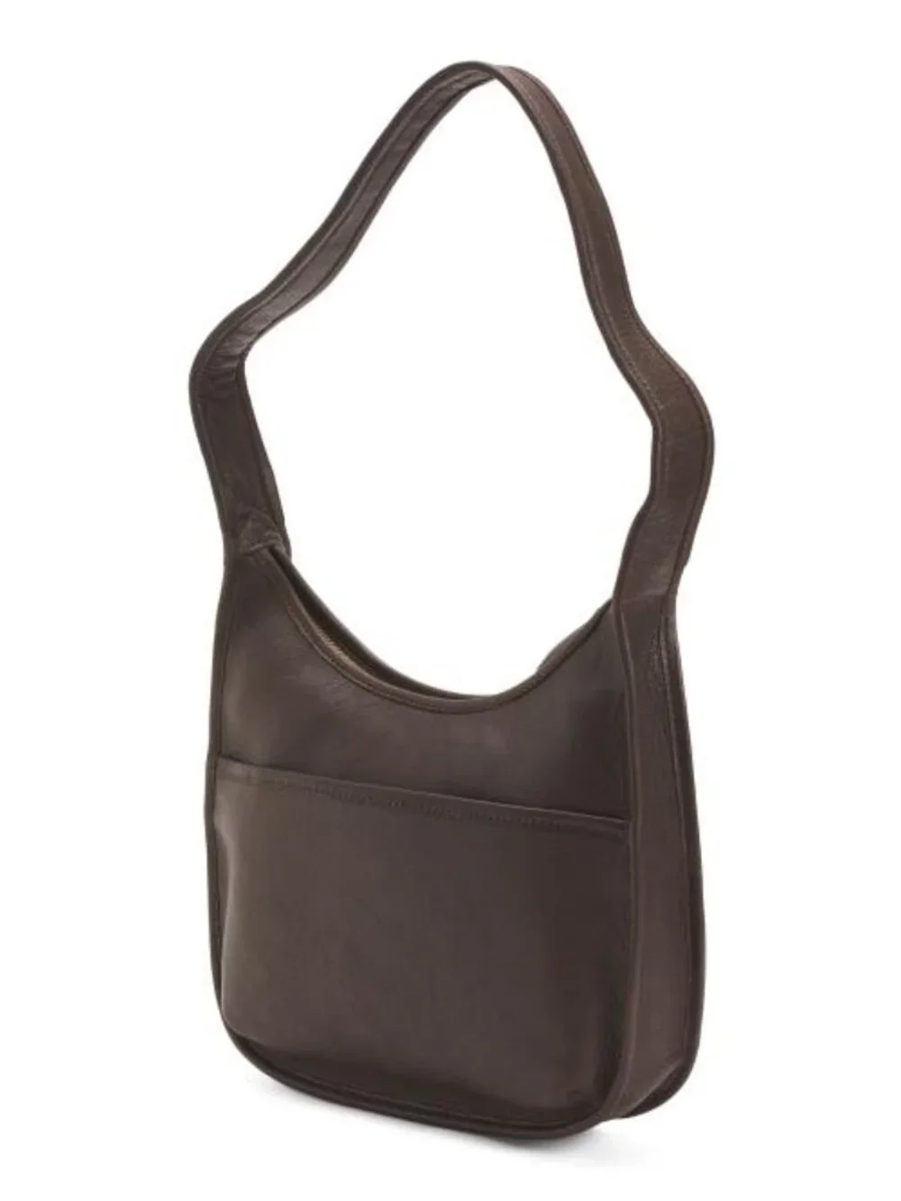 MARGOT Leather Curved Zip Hobo
